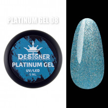 Platinum Gel Гель - платинум Designer Professional с шиммером, 5 мл. №08