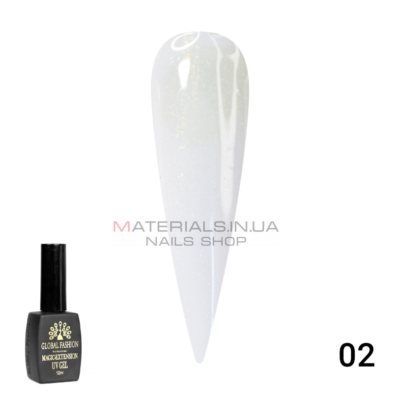 Гель Global Fashion с шиммером Magic-Extension 12мл №02 Гель Global Fashion с шиммером Magic-Extension 12мл №02