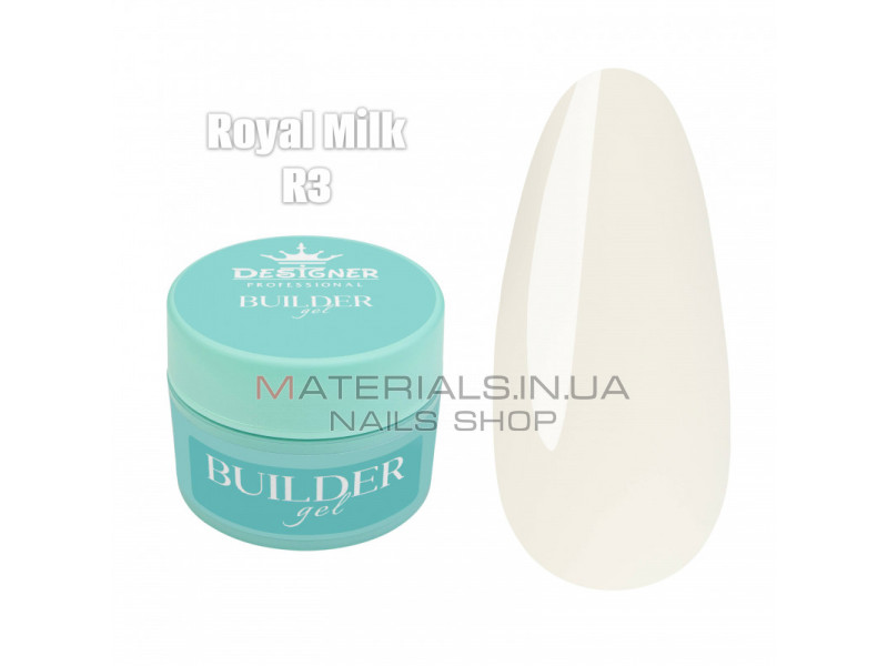 Builder Gel 55 мл., Дизайнер (Моделюючий гель) R3 Royal Milk