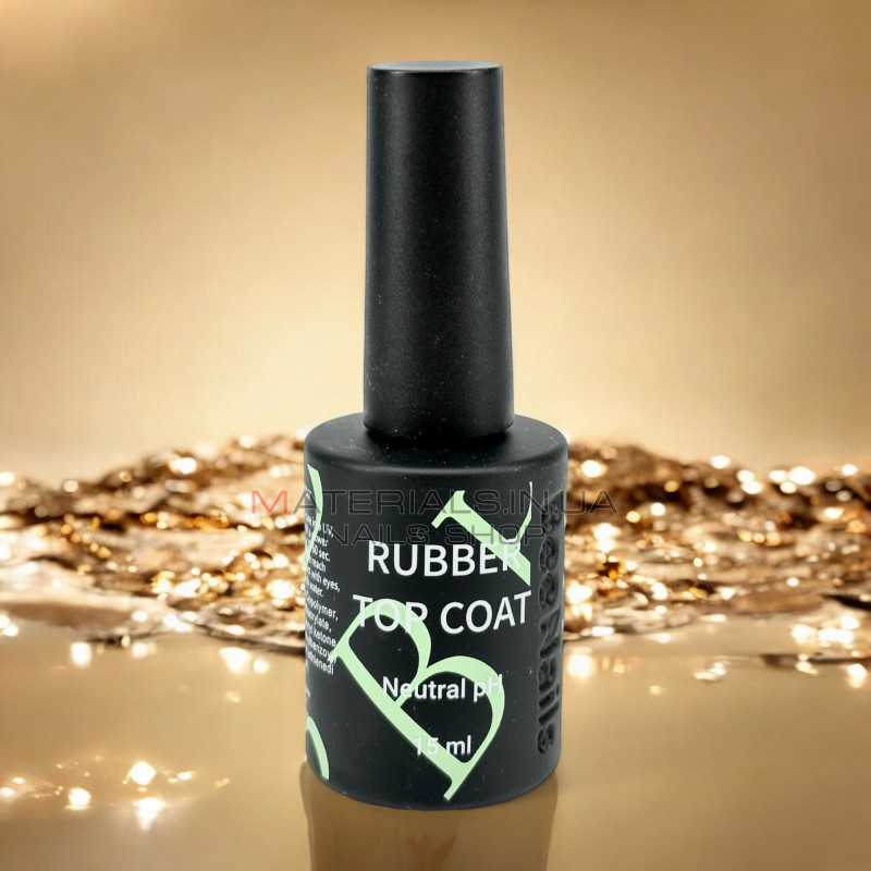 Rubber top coat, Natural pH, Bee Nails, 15мл Rubber top coat, Natural pH, Bee Nails, 15мл