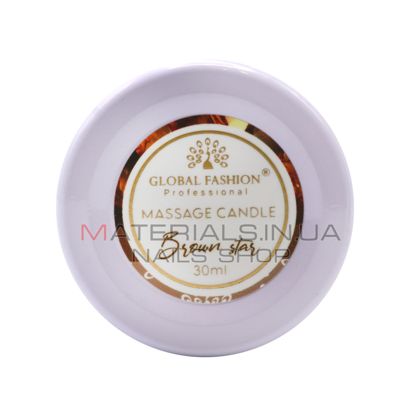 Масажна свічка Global Fashion, 30 ml, Brown star