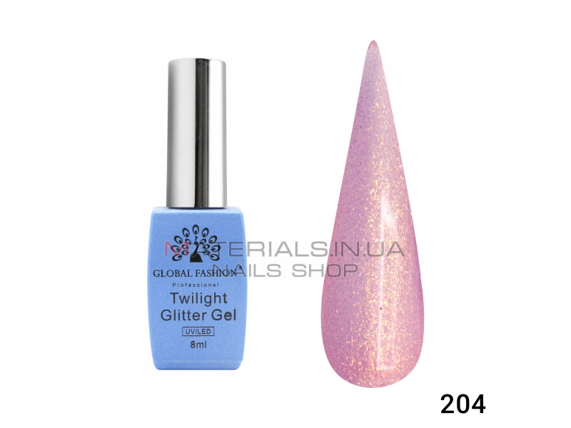 Гель лак Twilight Glitter 8 мл, 204