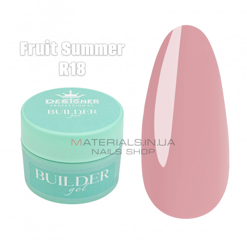 Builder Gel 15 мл., Дизайнер (Моделирующий гель) R18 Fruit Summer Builder Gel 15 мл., Дизайнер (Моделирующий гель) R18 Fruit Summer