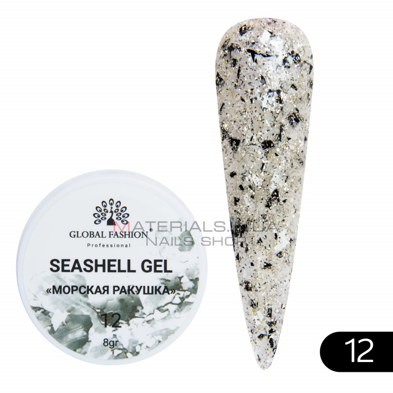 Гель для нігтів SEASHELL GEL морська мушля 5 гр, 12 Гель для нігтів SEASHELL GEL морська мушля 5 гр, 12