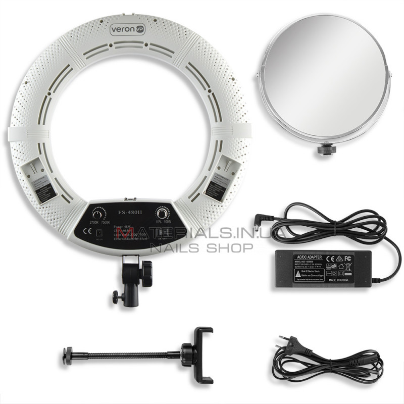 Лампа Кольцевая LED Veron FS-480 II LSD White с зеркалом 45см 48W 2700-7500K Лампа Кольцевая LED Veron FS-480 II LSD White с зеркалом 45см 48W 2700-7500K