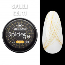 Кольорове павутинка Spider Gel Designer, 8 мл, Золотий S11