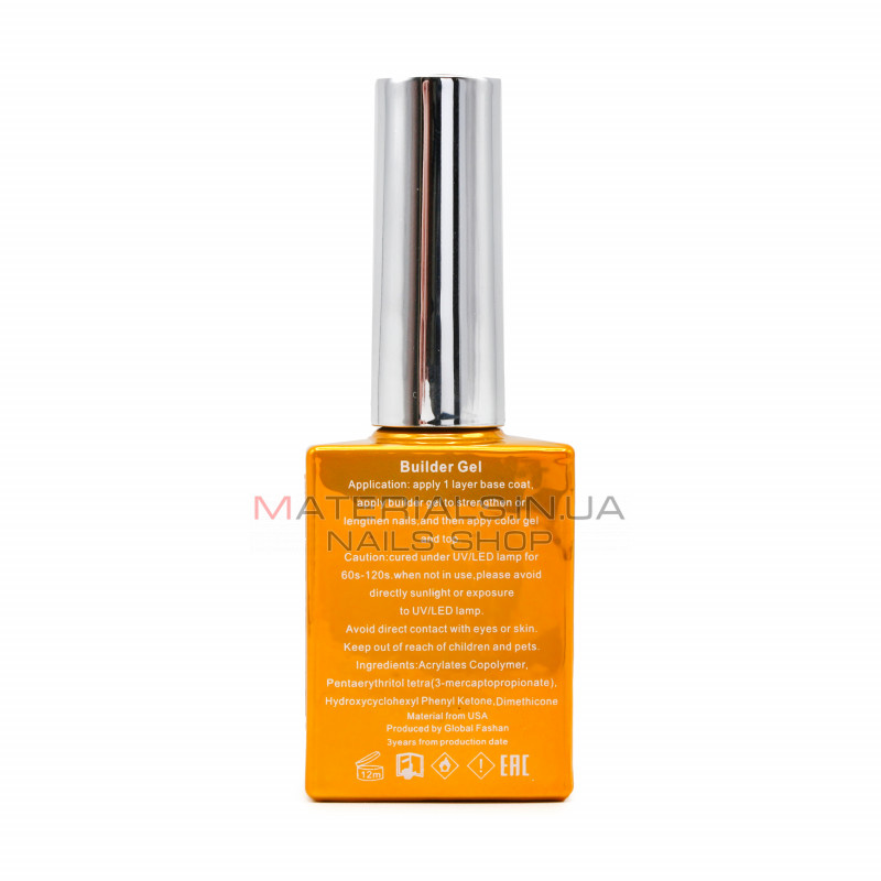 Гель для наращивания Builder Gel, 15 ml, прозрачный