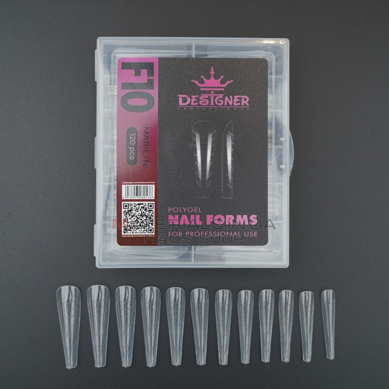 Верхні форми Дизайнер F10 Marilyn - Polygel Nail Forms