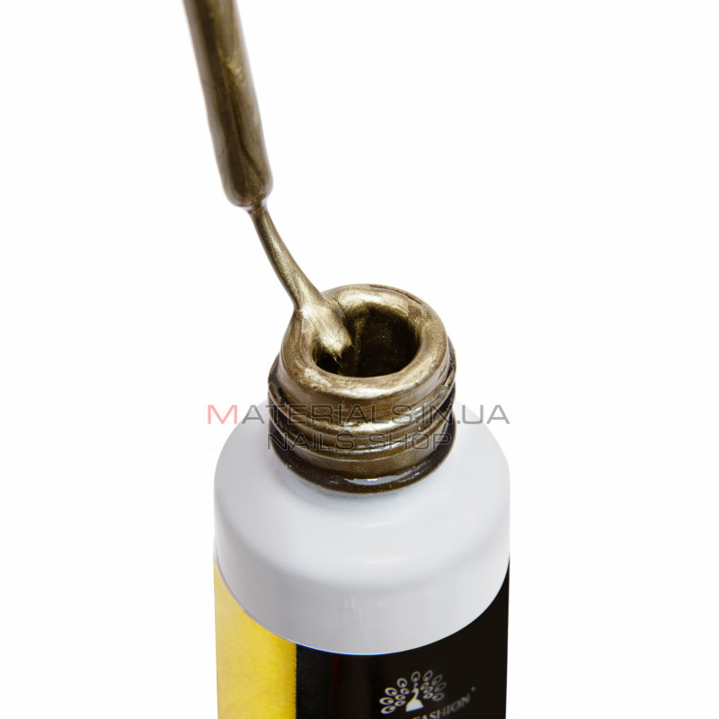 Гель-фарба з тонким пензлем METALLIC GEL, дзеркальний ефект, Global Fashion, Gold, 10 мл Гель-фарба з тонким пензлем METALLIC GEL, дзеркальний ефект, Global Fashion, Gold, 10 мл