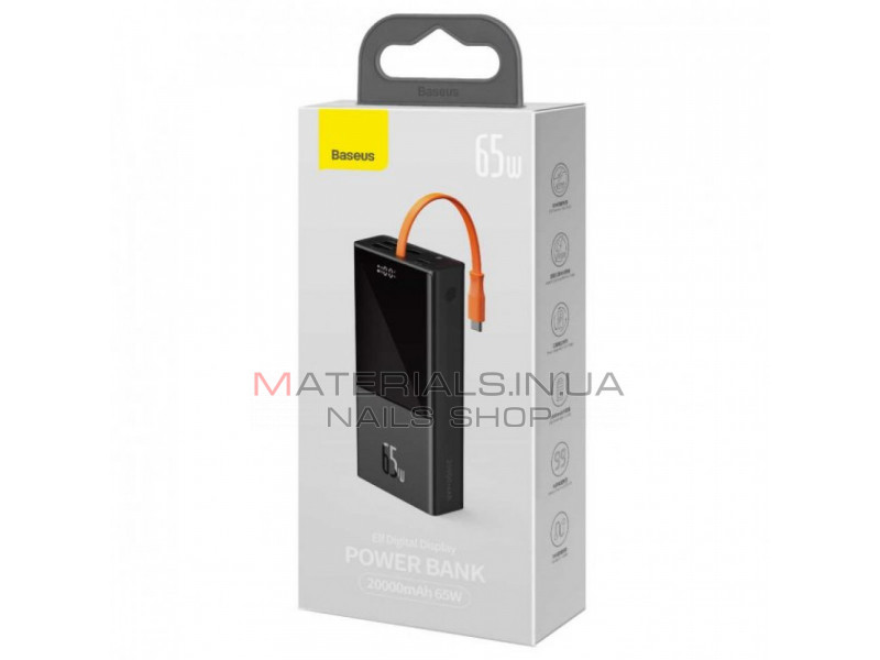 Power Bank 20000 mAh | 65W | Digital Display — Baseus (PPJL0000) — PPJL000001 Black