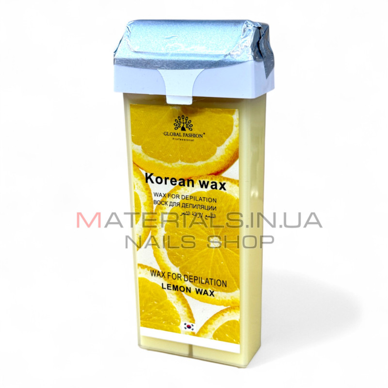 Віск у касеті для депіляції Korean Wax Global Fashion, низькотемпературний, Лимон