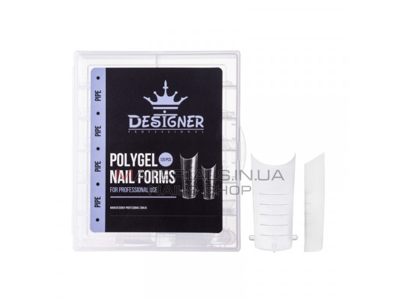 Polygel Nail Forms (Pipe) - Верхні форми Дизайнер