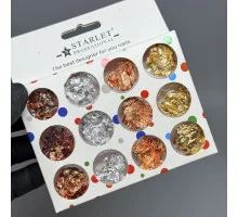 Жатая фольга Сусальное золото набор, 12 шт