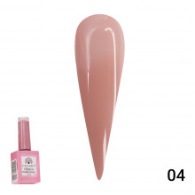 Каучукова база для гель лаку френч, Rubber Base Coat French, 15 мл., Global Fashion 04