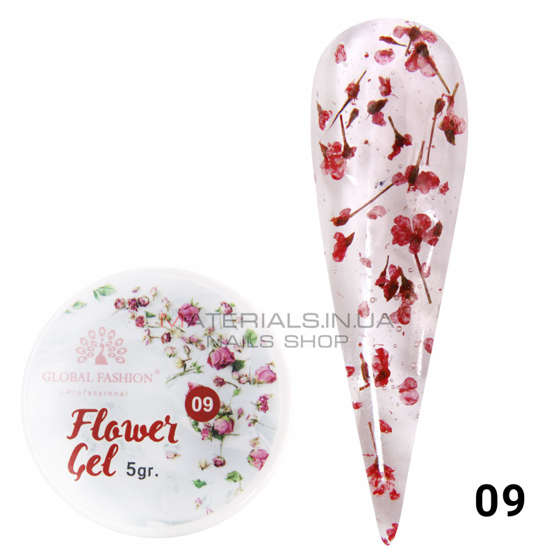 Гель із сухоцвітами 5 гр, Flower Gel 09 Гель із сухоцвітами 5 гр, Flower Gel 09