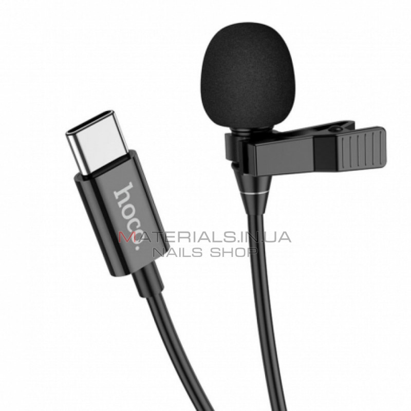 Microphone Hoco L14 Type-C lavalier — Black Microphone Hoco L14 Type-C lavalier — Black