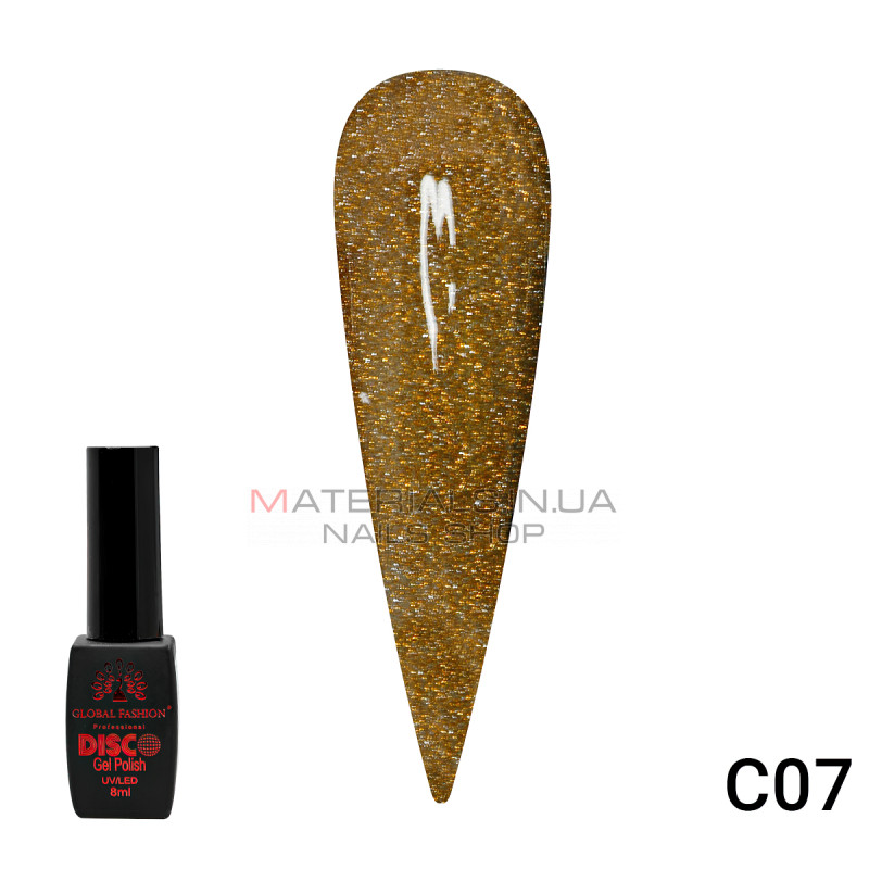 Гель лак Disco Gel Polish, Global Fashion, світловідбивний, 8 мл C07 Гель лак Disco Gel Polish, Global Fashion, світловідбивний, 8 мл C07