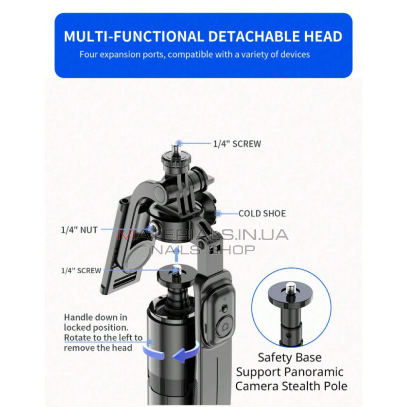 Monopod Tripod | 2.02m | — C08 | Button Bluetooth | Monopod Tripod | 2.02m | — C08 | Button Bluetooth |
