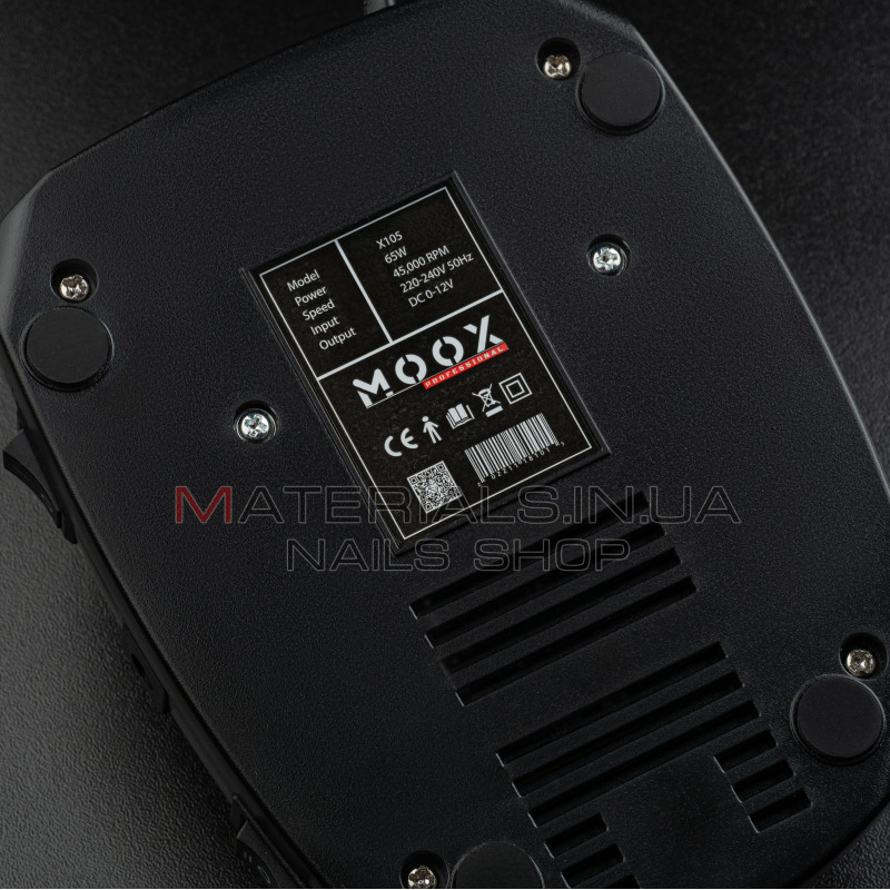 Фрезер Мокс X105 (Чорний) на 45 000 об/хв. та 65W. для манікюру та педикюру