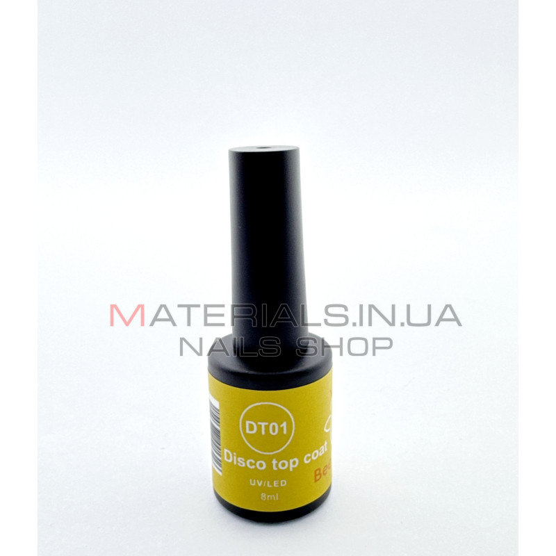 Disco Top Coat Bee Nails, DT01, 8мл (silver)