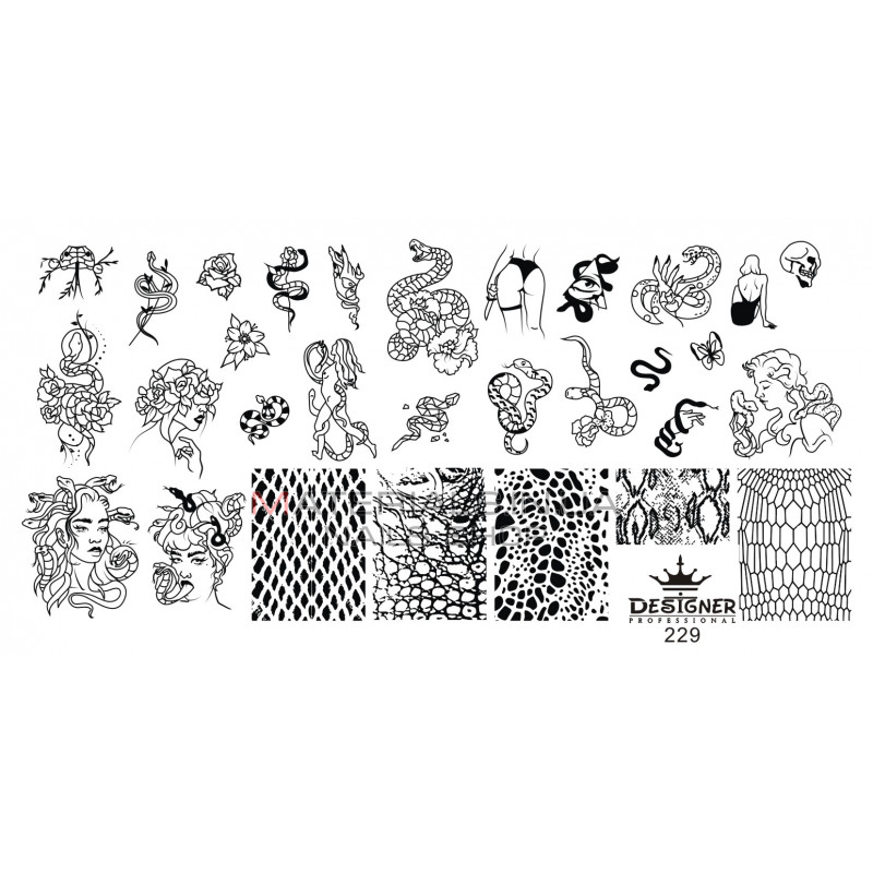 Диск для стемпінгу Designer металевий (12x6 см) №229