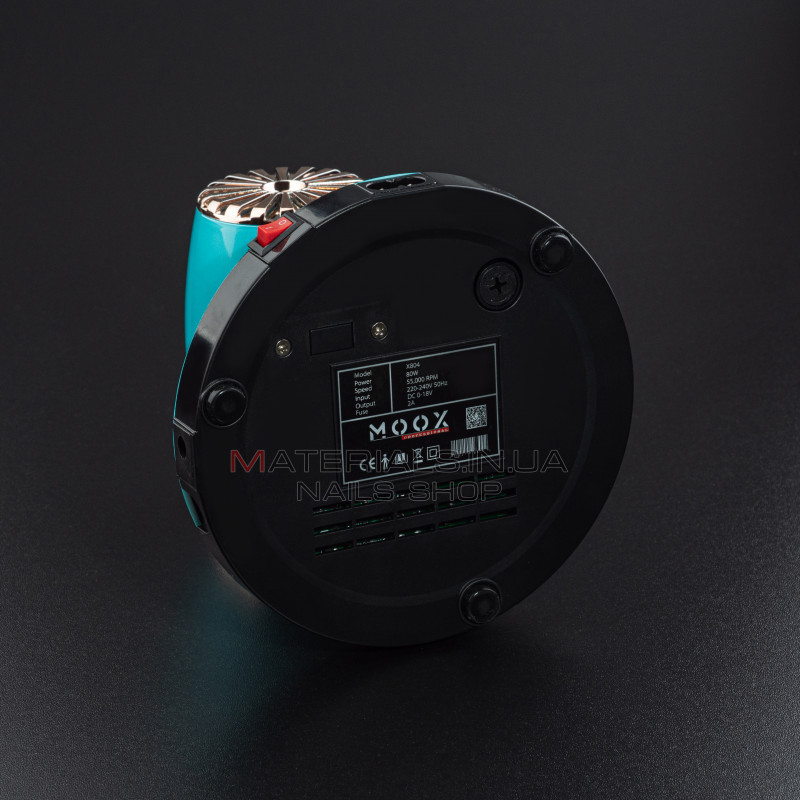 Фрезер Мокс X804 (Бирюзовый) на 55 000 об./мин. и 80W. для маникюра и педикюра Фрезер Мокс X804 (Бирюзовый) на 55 000 об./мин. и 80W. для маникюра и педикюра
