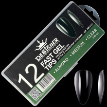 Гелевые типсы 240шт./уп. Designer - Миндаль, размер - M,12