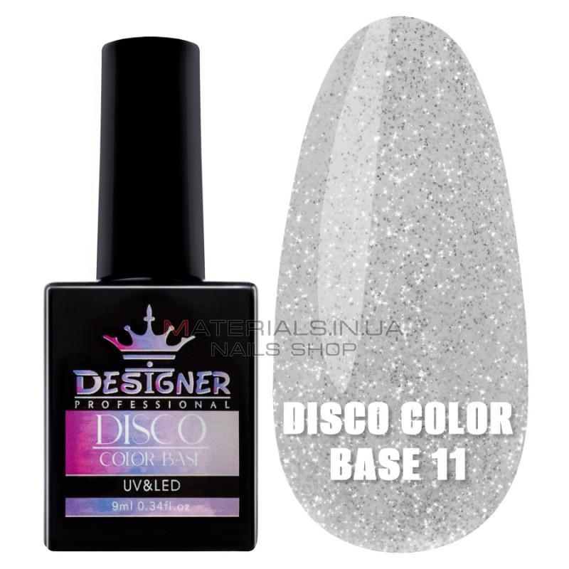 Светоотражающее базовое покрытие №11 (Молочно-белый), 9 мл. - Disco Color Base Дизайнер Светоотражающее базовое покрытие №11 (Молочно-белый), 9 мл. - Disco Color Base Дизайнер