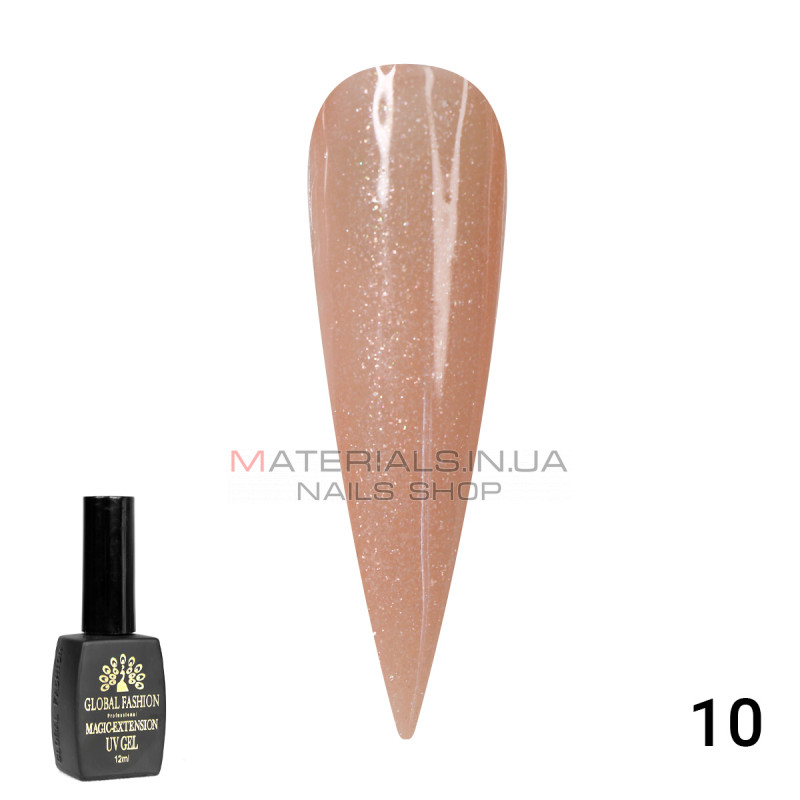 Гель Global Fashion с шиммером Magic-Extension 12мл №10 Гель Global Fashion с шиммером Magic-Extension 12мл №10