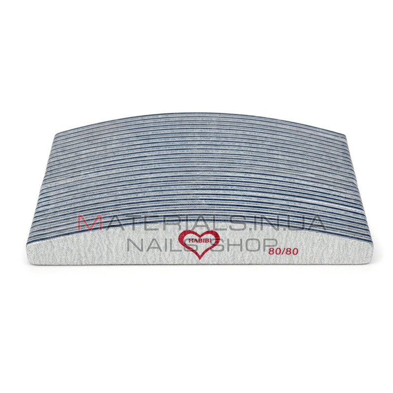 Упаковка пилок Habibi - сіра, човник 8080грит (25шт)