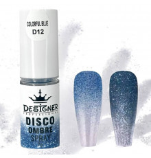 Disco Ombre Spray (7 г.) Colorful Blue D12 - світловідбивна спрей пудра Дизайнер для створення омбре на нігтях