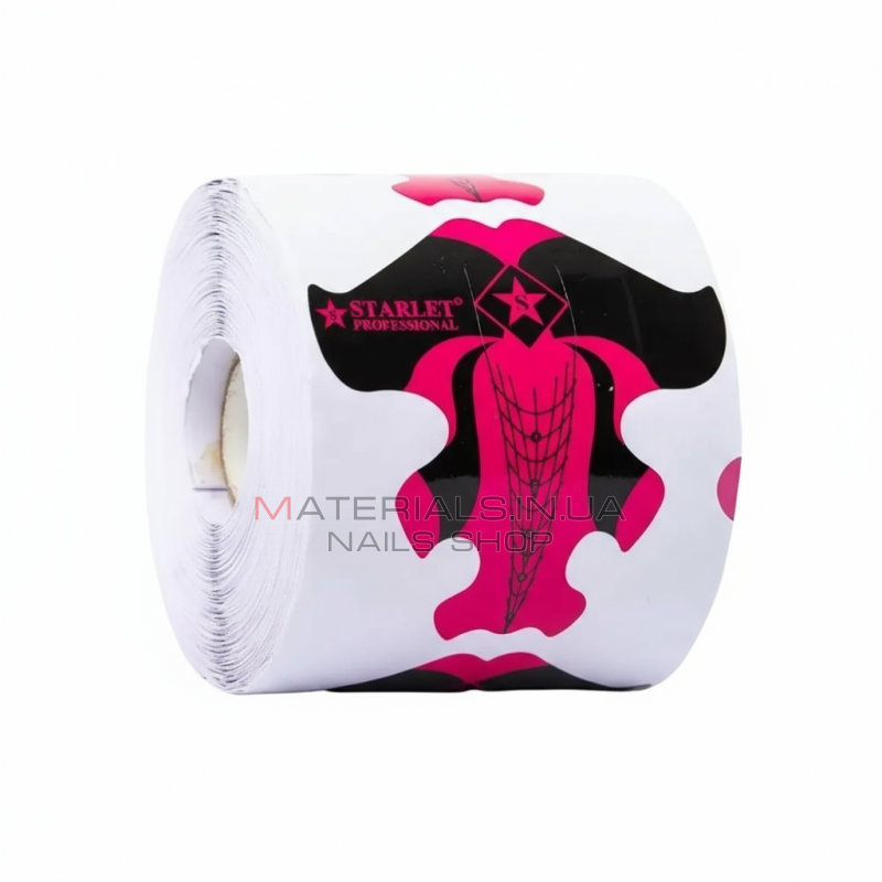 Форми для нарощування нігтів Starlet Professional, Метелик, Рожеві, 300 шт/уп