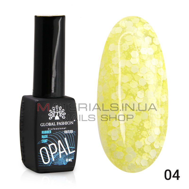 Каучуковая база Snow flakes Global Fashion 8 мл, 04
