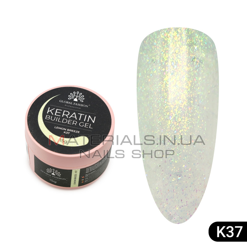KERATIN BUILDER GEL, Global Fashion, 15 g, K37