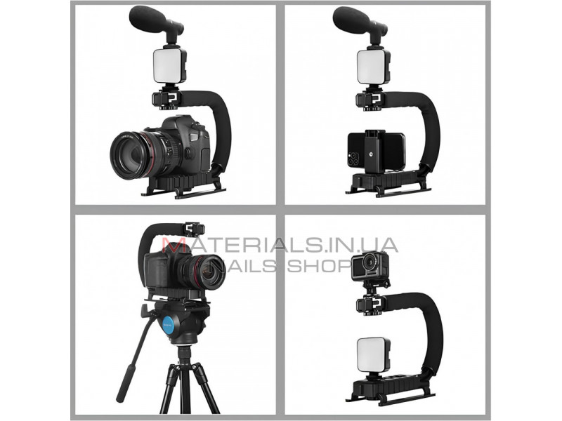 Gimbal Stabilizer Multifunctional Bluetooth Microphone & LED Lamp AY-49U