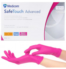 Нитриловые перчатки без пудры magenta Medicom (M) 100шт