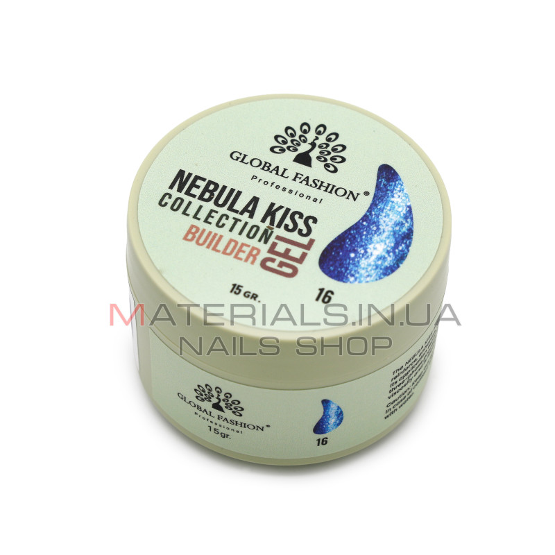 Гель для моделювання нігтів 15 гр, Nebula Kiss Builder Gel 16