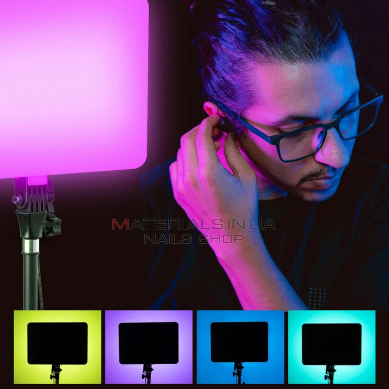 Лампа видеосвет LED RGB | PM-36 | 36x25 cm | 352 Lights | 2700K-6000K | Remote | Adapter | Лампа видеосвет LED RGB | PM-36 | 36x25 cm | 352 Lights | 2700K-6000K | Remote | Adapter |