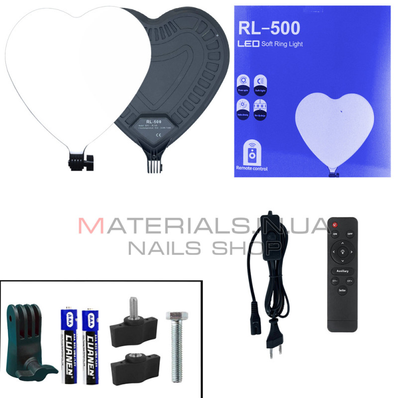 LED-відеосвітло RL-500, \ светильник сердце 30/32
