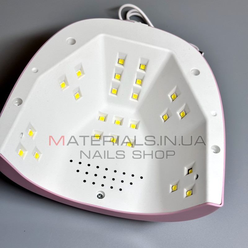 UV LED Лампа Sun S3, 88Вт працює від Power Bank, рожева