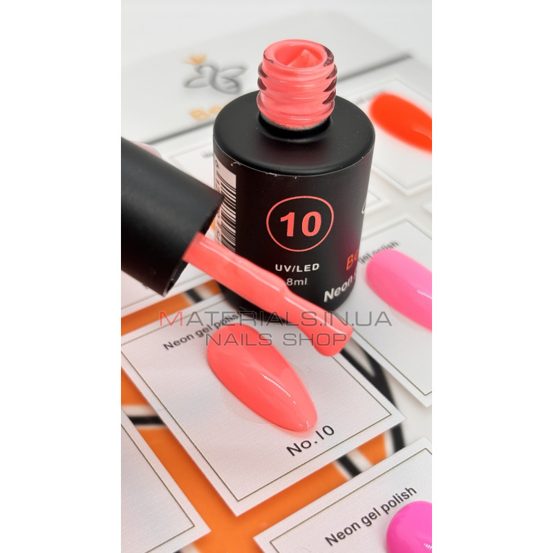 Гель-лак неоновый для ногтей Bee Nails neon gel polish, №10