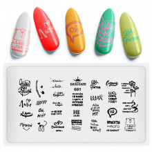 Диск для стемпінгу Designer металевий (12x6 см) №001