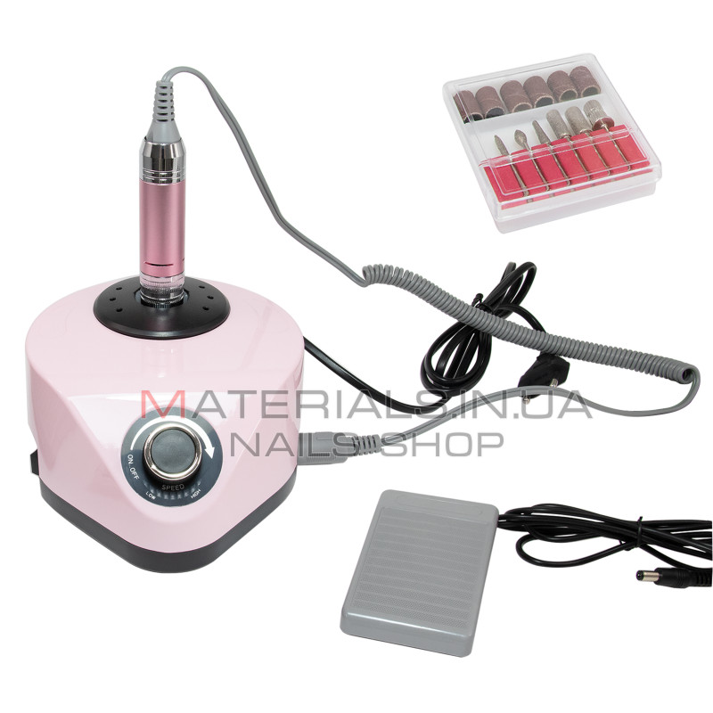 Апарат для манікюру та педикюру, ZS-608, 65Вт, 45000 об/хв, PINK