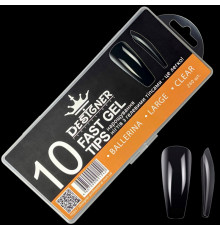 Fast gel tips №10 (Ballerina, large size) - Гелеві типси Дизайнер