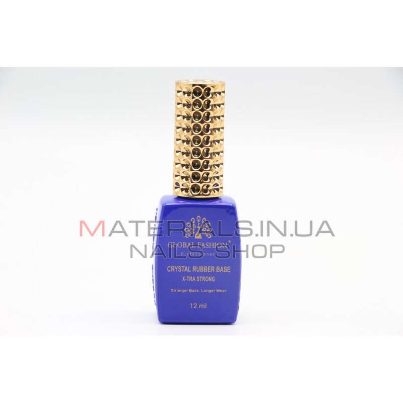 База для гель лаку Global Fashion, Crystal Rubber Base X-TRA Strong 12 мл