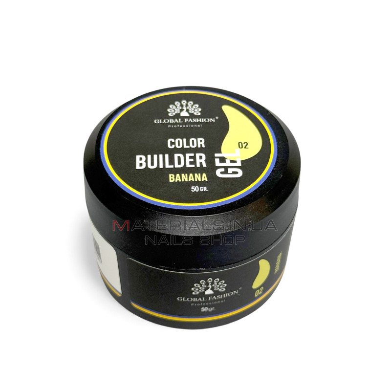 Гель для моделювання нігтів 50 г, Color Builder Gel 02- Banana