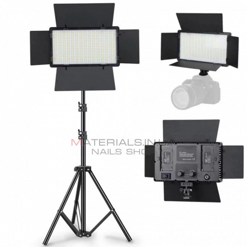 Лампа видеосвет LED Pro 600 I panel light I 2 battery(4400mAh) I charger I carry bag I Лампа видеосвет LED Pro 600 I panel light I 2 battery(4400mAh) I charger I carry bag I