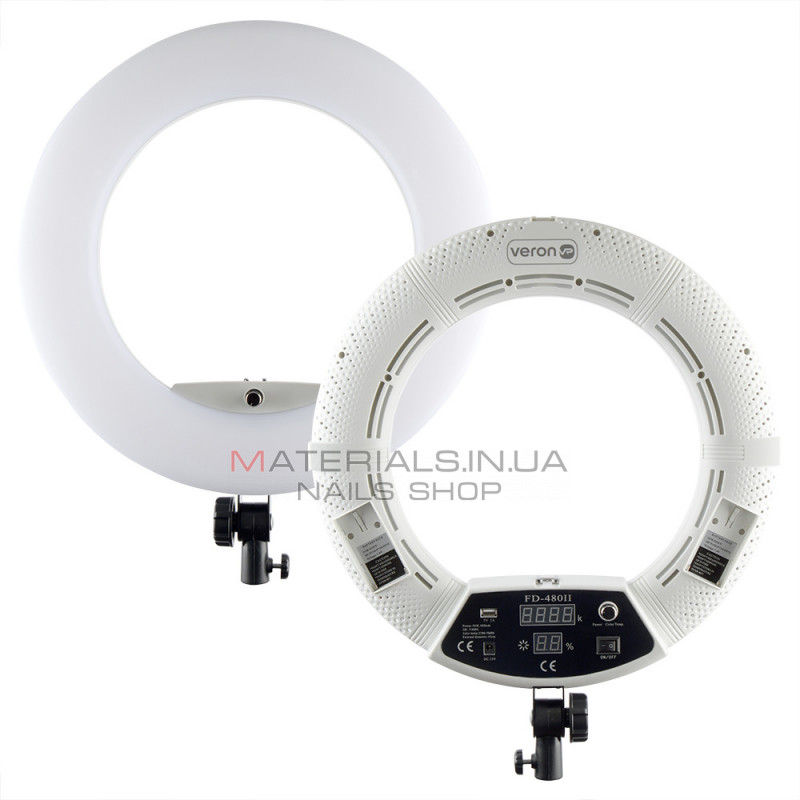 Лампа Кольцевая LED Veron FD-480 II LSD 96W White с зеркалом Лампа Кольцевая LED Veron FD-480 II LSD 96W White с зеркалом