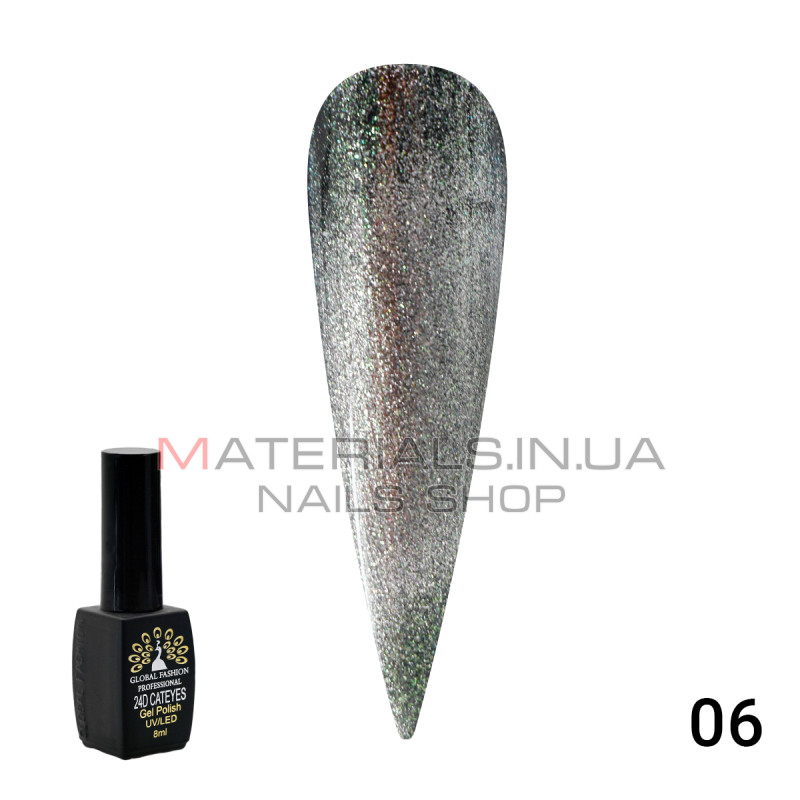 Гель лак кошачий глаз 24D Wild 06