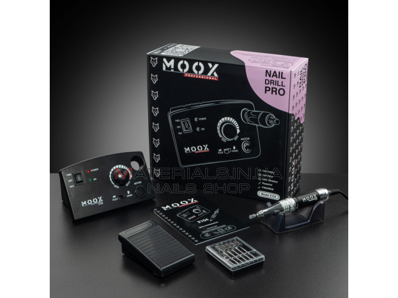 Фрезер Мокс X104 (Чорний) на 45 000 об/хв. та 65W. для манікюру та педикюру